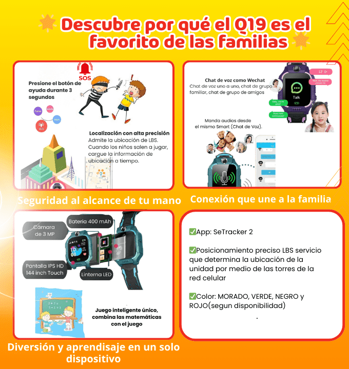 RELOJ INTELIGENTE PARA NIÑOS Q19
