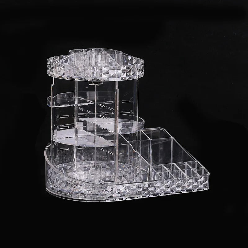 ORGANIZADOR DE MAQUILLAJE GIRATORIO PREMIUM 2 EN 1