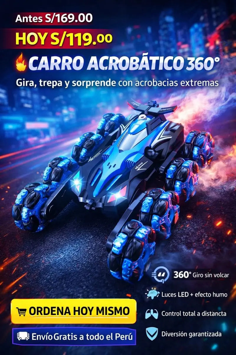 CARRO ACROBATICO 360° - LANZA HUMO