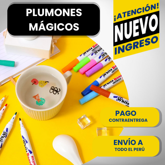 PLUMONES MAGICOS DE TINTA FLOTANTE (Incluye Cuchara)