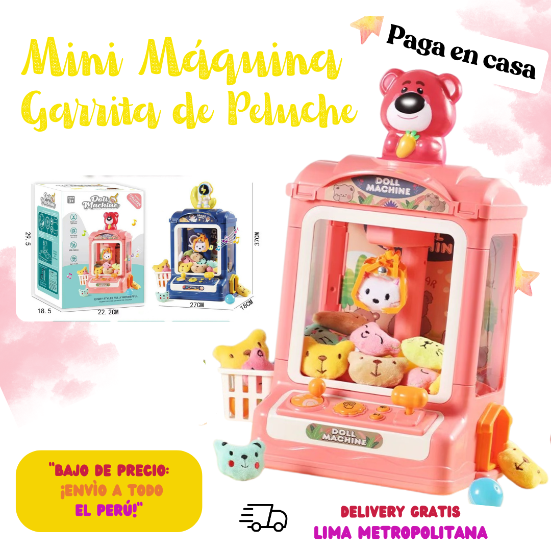 MINI MAQUINA GARRITA DE PELUCHE 🧸✨